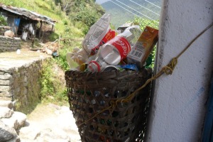 traditional Nepali DOKO used as Dustbin